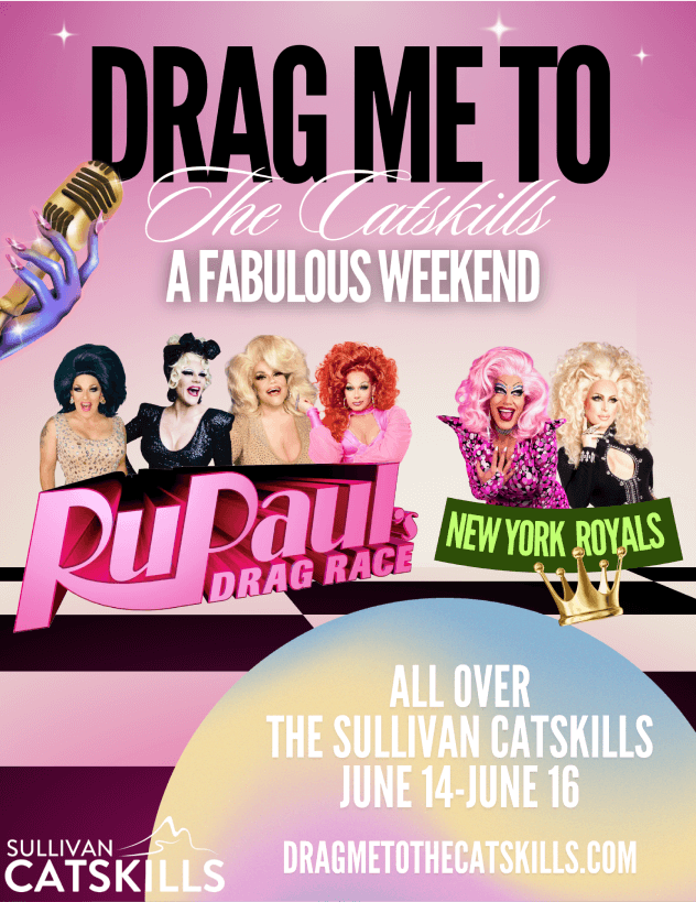 Drag me to the catskills event banner